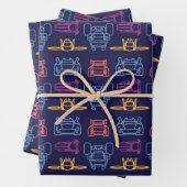 Batwheels™ Neon-omtrekpatroon Inpakpapier Vel (In situ)