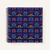 Batwheels™ Neon-omtrekpatroon Notitieboek (Voorkant)