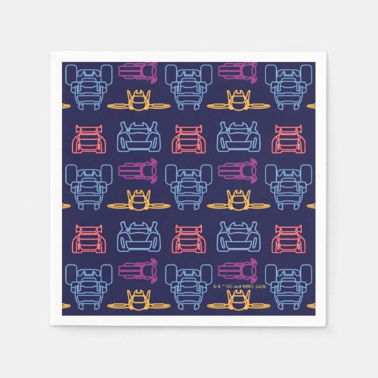 Batwheels™ Neon-omtrekpatroon Servet (Voorkant)