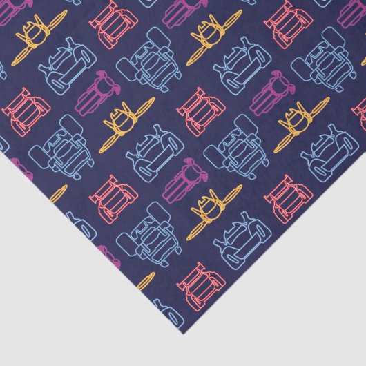 Batwheels™ Neon-omtrekpatroon Tissuepapier (Detail)