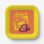 Batwheels™ Redbird - De racecar Papieren Bordje (Voorkant)