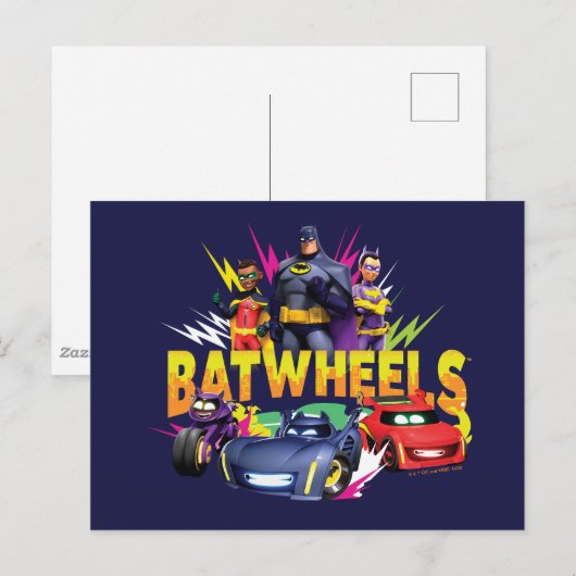 Batwheels™ superheldenteam briefkaart (Voorkant / Achterkant)
