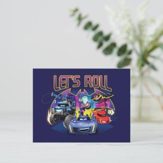 Batwheels™ Team - Let's Roll Briefkaart (Staand voorkant)