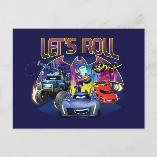 Batwheels™ Team - Let's Roll Briefkaart (Voorkant)