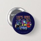 Batwheels™ Team - Let's Roll Ronde Button 5,7 Cm (Voorkant /achterkant)