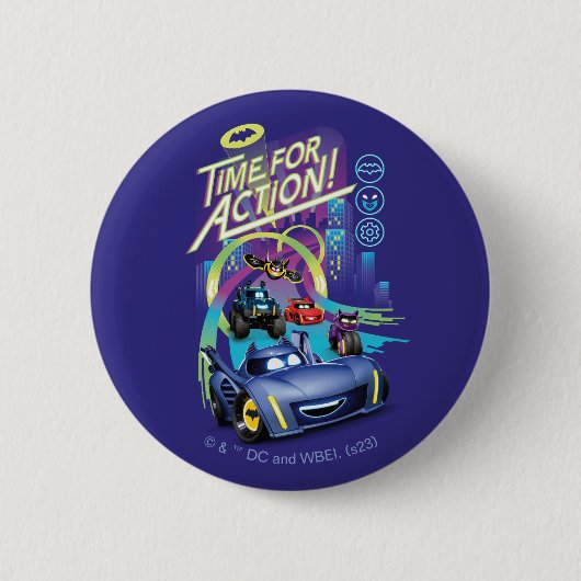 Batwheels™ - Tijd voor actie Ronde Button 5,7 Cm (Voorkant)