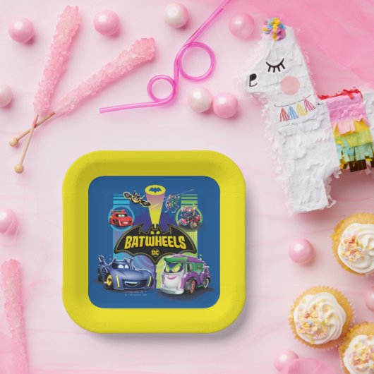 Batwheels™ versus Legion of Zoom Papieren Bordje (Feest)