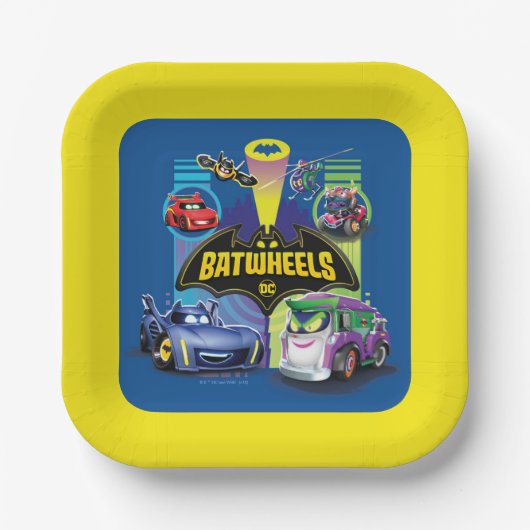 Batwheels™ versus Legion of Zoom Papieren Bordje (Voorkant)