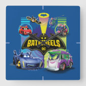Batwheels™ versus Legion of Zoom Vierkante Klok (Voorkant)