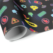 Batwheels™-voertuigpictogrampatroon Cadeaupapier (Rol Hoek)