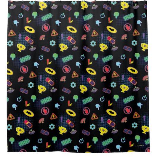 Batwheels™-voertuigpictogrampatroon Douchegordijn (Voorkant)