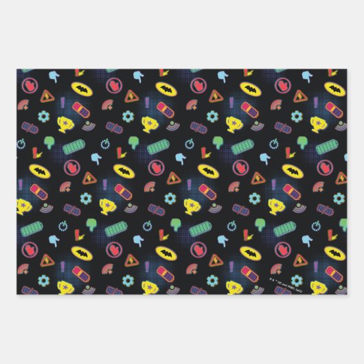 Batwheels™-voertuigpictogrampatroon Inpakpapier Vel (Voorkant 3)