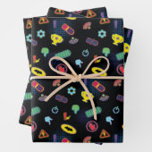 Batwheels™-voertuigpictogrampatroon Inpakpapier Vel (In situ)