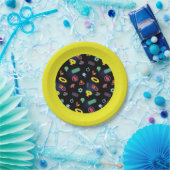 Batwheels™-voertuigpictogrampatroon Papieren Bordje (Feest)