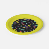 Batwheels™-voertuigpictogrampatroon Papieren Bordje (Gekanteld)