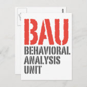 BAU Gedragsanalyse-eenheden Briefkaart (Voorkant / Achterkant)