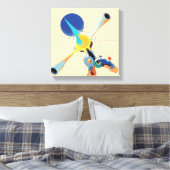 Bau-Haus stijl moderne kunst canvas Afdruk (Insitu (Slaapkamer))