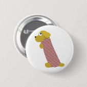 bau-hond verkleed ronde button 5,7 cm (Voorkant /achterkant)