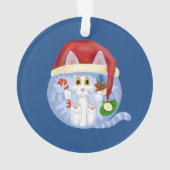 Bauble Cat Kerstmis Ornament (achterkant)