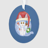 Bauble Cat Kerstmis Ornament (voorkant)