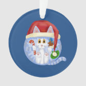 Bauble Cat Kerstmis Ornament (voorkant)