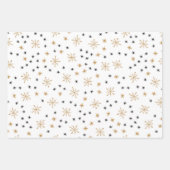 Bauble Gifts en kerststars Pattern Inpakpapier Vel (Voorkant 3)