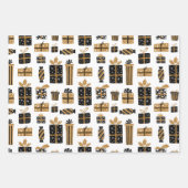 Bauble Gifts en kerststars Pattern Inpakpapier Vel (Voorkant)