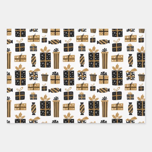 Bauble Gifts en kerststars Pattern Inpakpapier Vel (Voorkant)