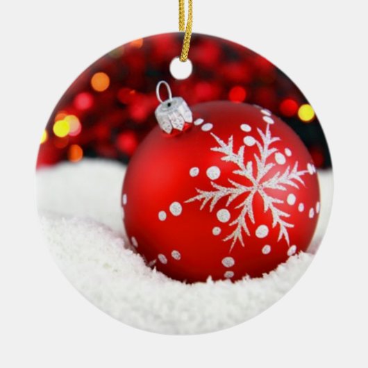 Bauble in Snow Ornament (Voorkant)