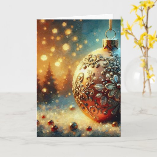 Bauble Kaart (Gele Bloem)