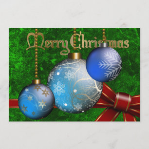 Bauble-kerstuitnodiging Kaart