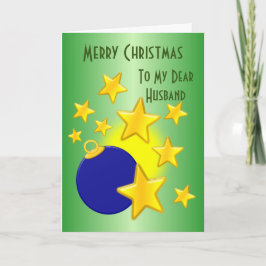 Bauble met sterren man kerst vakantie Kaart