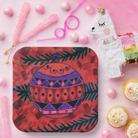 Bauble Papieren Bordje (Feest)