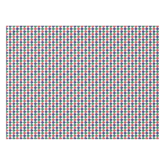 Bauble Pattern Colorful Christmas Tafelkleed (Voorkant (Horizontaal))