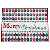 Bauble Pattern Colorful Kerstmis Groot Cadeauzakje (Voorkant)