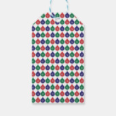 Bauble Pattern Custom Message Kerstmis Cadeaulabel (Achterkant)