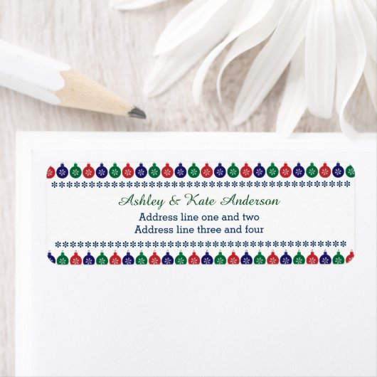 Bauble Pattern - Gepersonaliseerde kerst Etiket (Insitu)