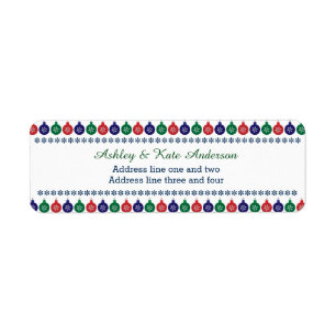 Bauble Pattern - Gepersonaliseerde kerst Etiket