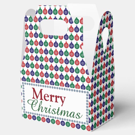 Bauble Pattern Kerstmis Bedankdoosjes (Geopend)