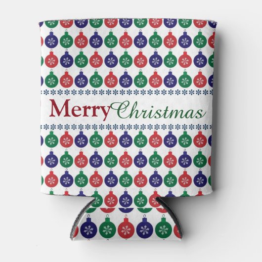 Bauble Pattern Kerstmis Blikjeskoeler (Voorkant)