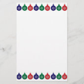 Bauble Pattern Kerstmis Briefpapier (Voorkant)