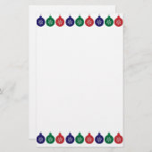 Bauble Pattern Kerstmis Briefpapier (Voorkant / Achterkant)