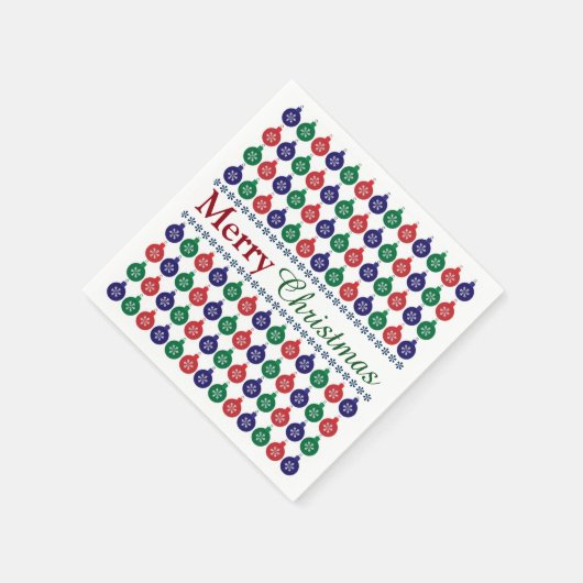 Bauble Pattern Kerstmis Servet (Hoek)