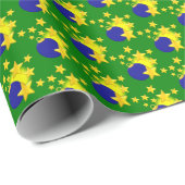 Bauble Stars Kerstmis Cadeaupapier (Rol Hoek)