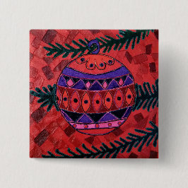 Bauble Vierkante Button 5,1 Cm