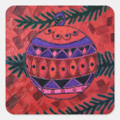 Bauble Vierkante Sticker (Voorkant)