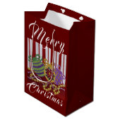 Baubles and Beads Custom Gift Bag - Klein, Glanzen Medium Cadeauzakje (Voorkant Gekanteld)