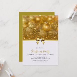Baubles & Angel Hair, Ribbon & Jewel Bow Christmas Kaart