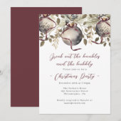 Baubles & Bubbly kerstfeest uitnodiging (Voorkant / Achterkant)