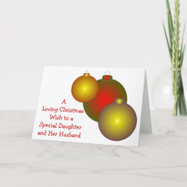 Baubles Daughter en Son-in-law Kerstmis Feestdagen Kaart